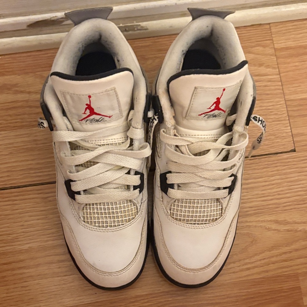 Air Jordan 4 boys retro navy blue and white Sneakers